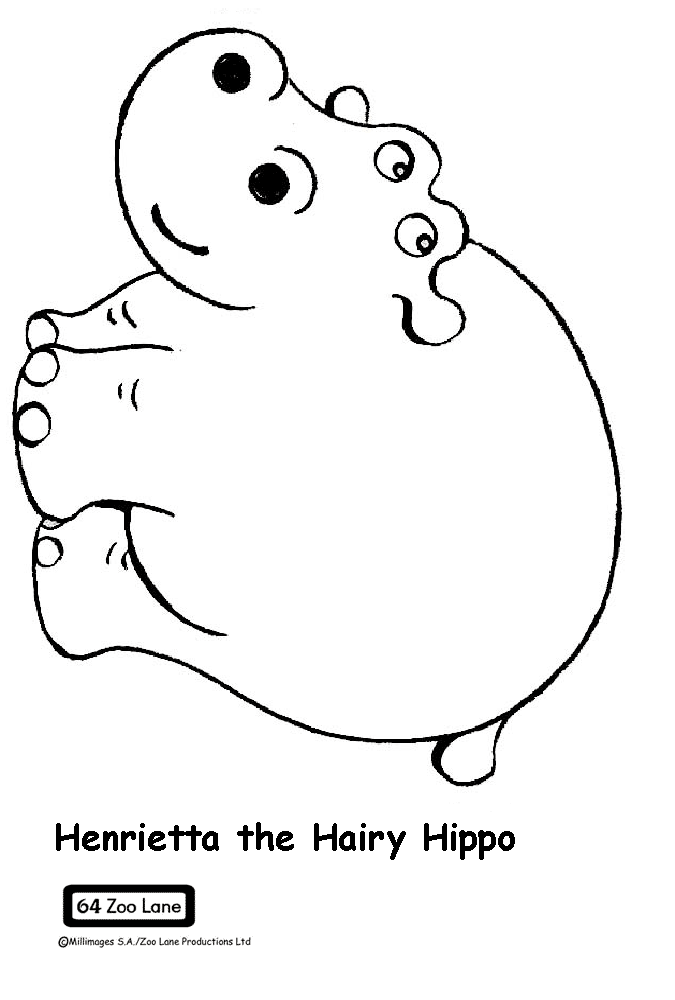 Hipopotam kolorowanki